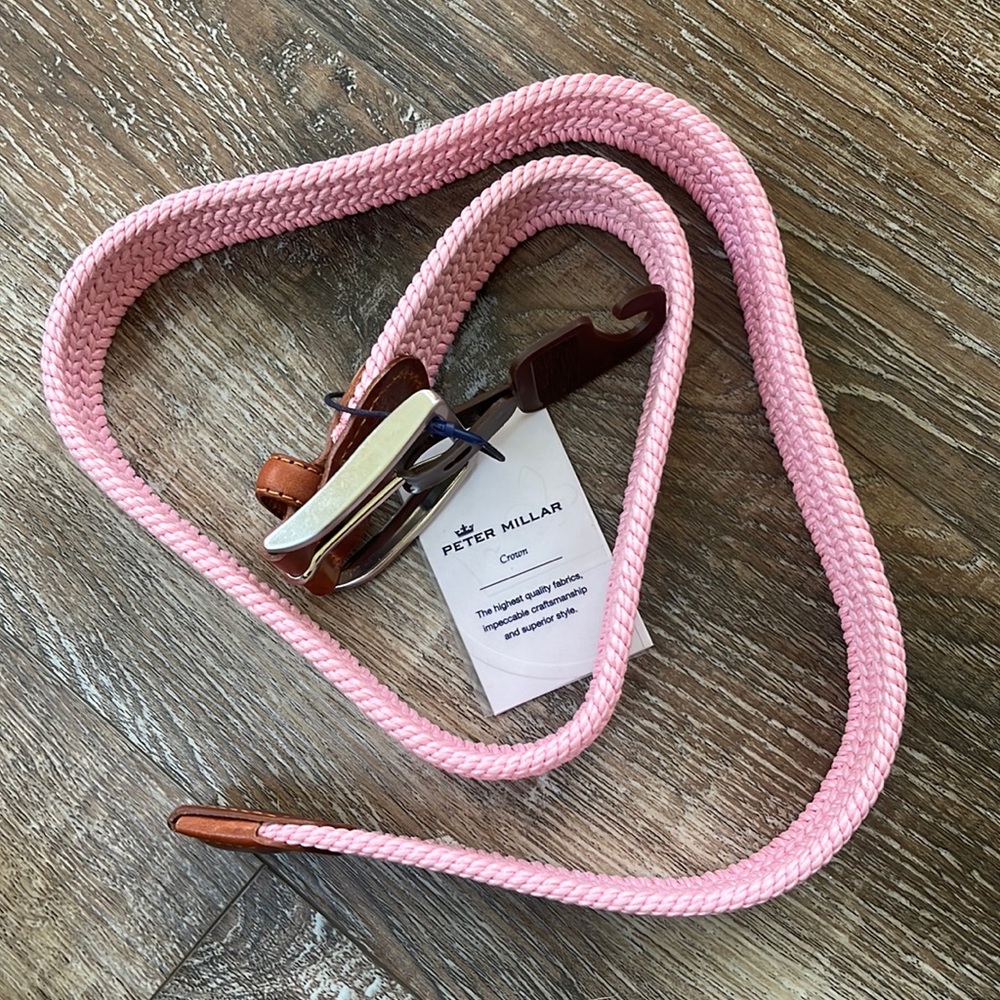 Peter Millar Pink Braided Belt
